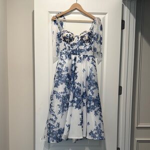 Milla Blue and White Floral Dress